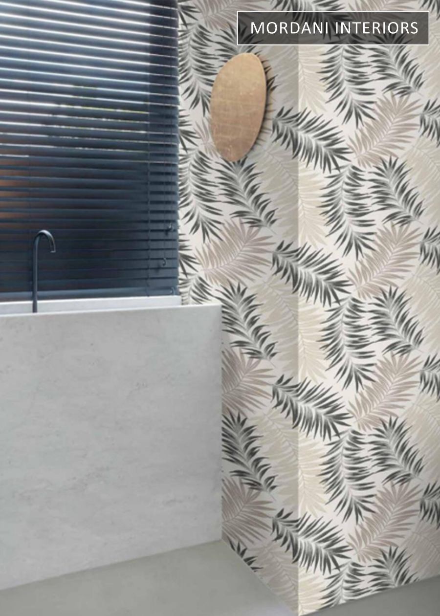 Black & White Leaf Wallpaper